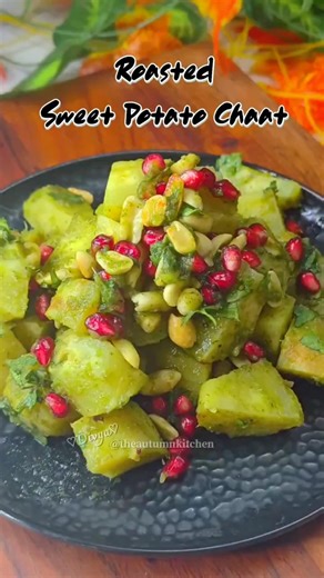 Sweet Potato Chaat 🍠 Shakarkandi Chaat #roastedsweetpotato #shakarkandi #chaat #healthyrecipes