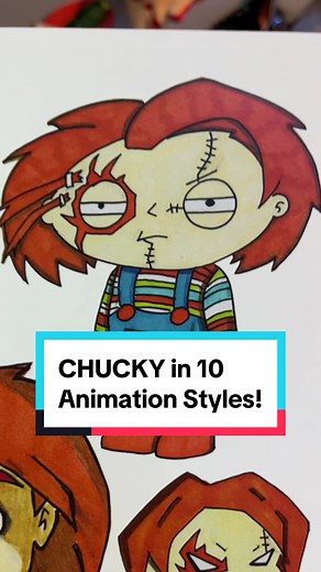 CHUCKY in 10 Animation Styles! | Horror Icons Art Print Showcase