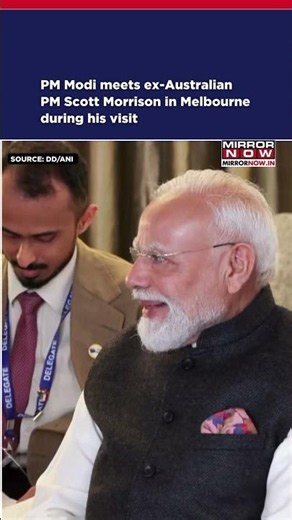 PM Modi Meets Ex-Australian PM Scott Morrison In Melbourne During His Visit | Watch #shorts