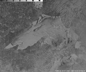 2.3K views · 340 reactions | Lake Superior is quite frozen, but there is still some open water and transient ice out there. Check out the chunk that broke away from shore between Castle Danger and Two Harbors today. Also a nice fissure extending west from Isle Royale. Perhaps the next cold snap this weekend will freeze it completely over? | US National Weather Service Duluth Minnesota | Facebook