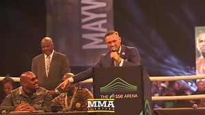 171K views · 364 shares | Conor McGregor fires shots at Floyd Mayweather, Stephen Espinoza, Leonard Ellerbe and 'juice heads' all under two minutes. Full video: https://www.mmafighting.com/2017/7/14/15970066/floyd-mayweather-vs-conor-mcgregor-press-conference-video-london | MMA Fighting | Facebook