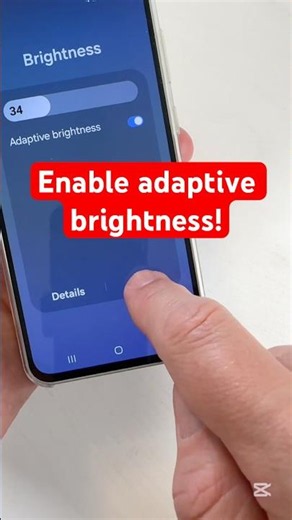 Enable adaptive brightness from the top bar on Samsung Galaxy! #samsungtips #adaptivebrightness