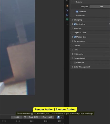 Render Action - Estimated Rendering Time And Audible Alert