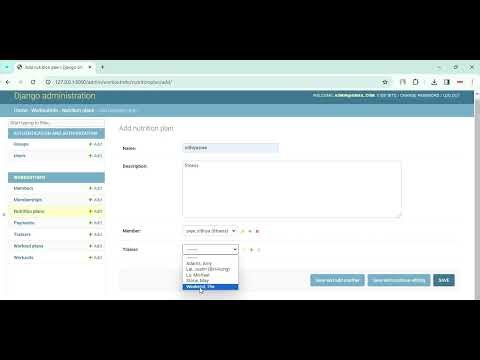 Fitness Management System in Django Python