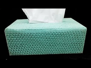 How To Crochet Tissue Box Cover|| by shaizas crochet