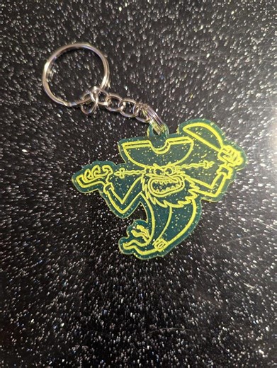 Pirate Ghost Keychain Neon Acrylic Blacklight Reactive - Etsy