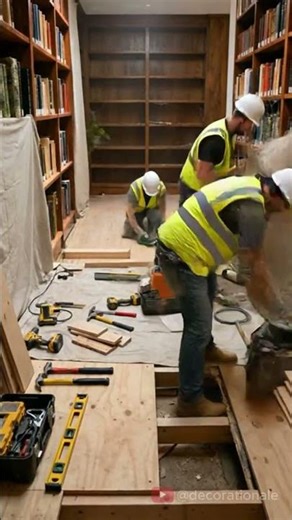 SECRET ROOM Reveal in 5second 🏠 #homedecor #interiordesign #beforeandafter #architecture #library