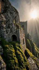 Built to defend, now left to decay. This abandoned stone tower clings to the cliffside, surrounded by silence, forest, and time slowly reclaiming every stone. #abandonedplaces #lostplaces #abandonedcastle #forgottenhistory #urbex #ancientruins #decay #abandonedworld #hiddenplaces #creepyhistory | Mysterious Places