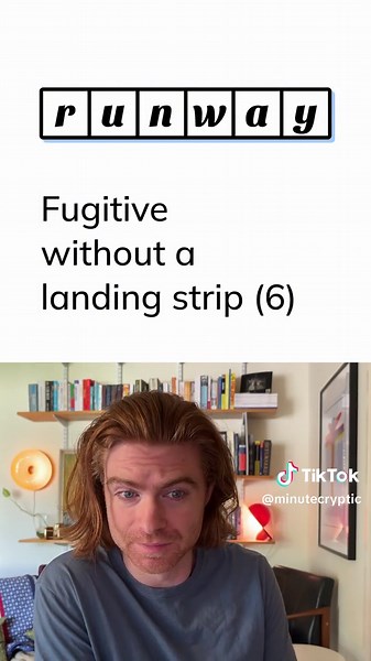 Cryptic Clue #2: Fugitive without a landing strip (6) #crypticcrossword