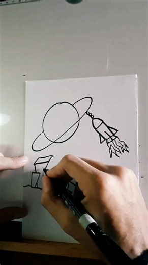 Doodle Sci-Fi Scene: Quick Drawing Inspiration