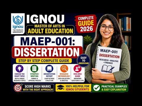 IGNOU MAEP-001 Dissertation | MA Adult Education Project Full Guide