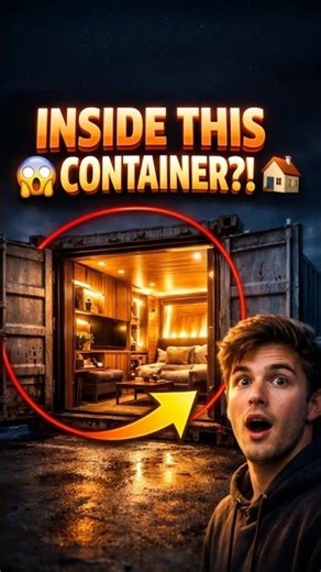 Building a Luxury Container House Reveal! 🤯🏗️ #Shorts