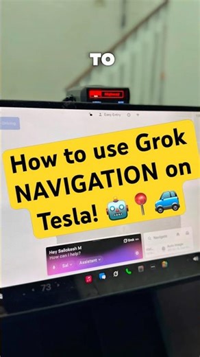 How to USE Grok with NAVIGATION on Tesla! 🤖📍🚙 #tesla #tech #ai