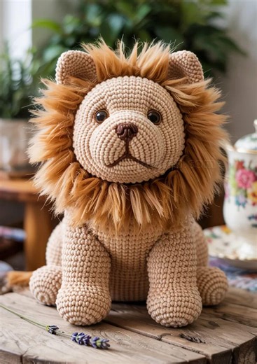 Crochet Lion Toy Pattern – Safari Nursery Decor, Fluffy Mane Plush (PDF Download) - Etsy