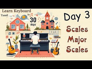 Day 3 Major Scales | Learn Keyboard in 30 Days | Free Basic Keyboard Lessons Complete | Tamil
