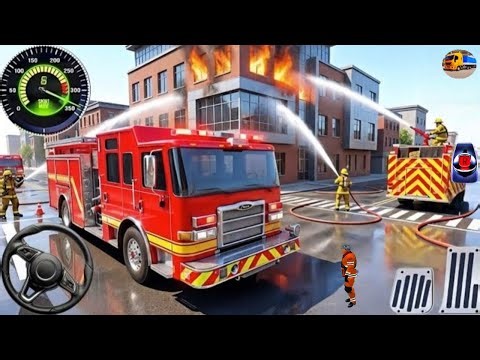 Real Fire Truck Rescue Emergency #4 - Mobil Balap Truck Simulator Android Gameplay