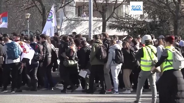 Serbian students continue protests with 80-kilometre march to Novi Sad