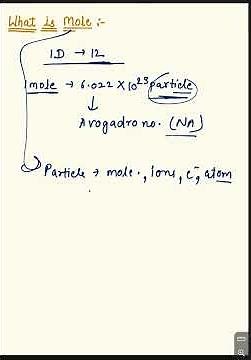 Mole Concept in easy language #chemistry #moleconcept 🔥