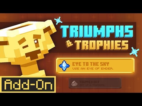 TRIUMPHS & TROPHIES ADDON Adds 200+ Quests & Challenges to Your Minecraft Experience!
