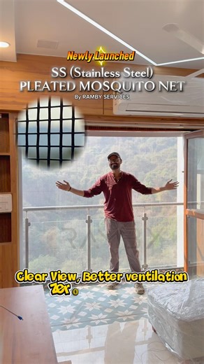 Open the window, not the door for mosquitoes 🦟❌SS Pleated Mosquito Net | Ramby Services.
