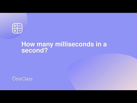 How many milliseconds in a second?