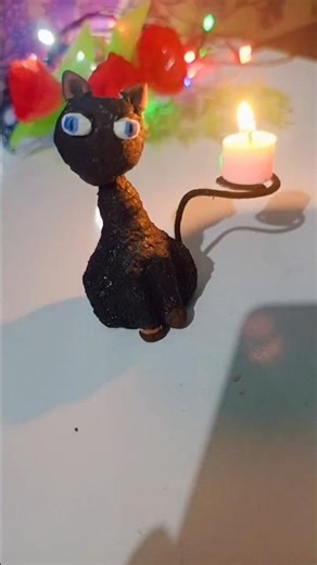 Diy cat candle holder Idea ✨#Diwali #ytshors