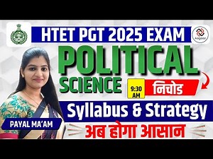 HTET PGT Political Science Syllabus 2025 | Complete Strategy & Preparation Tips | HTET Exam 2025