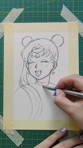 Anime Drawing: Sailor Moon 🌙 #shorts