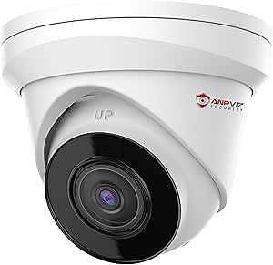 Anpviz 4K PoE Security Camera Outdoor, UltraHD 8MP IP Security Turret Camera, 2.8mm Lens Wide Angle with 100ft Night Vision, IP67 Weatherproof, Built-in Microphone, 120dB WDR