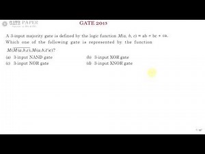 GATE 2015 ECE Output of circuit using 3 input majority gate