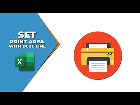 How to set print area in excel with blue line
