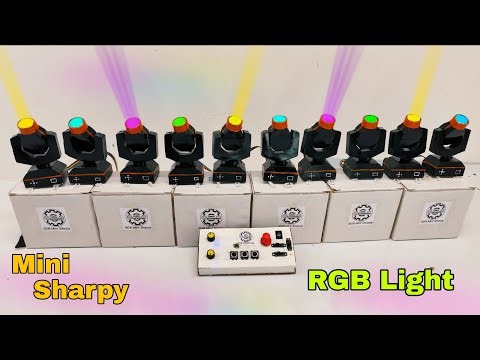 Mini RGB Sharpy light at-Home sharpy light making light ko kese chalye mini dj light dj box dj truck