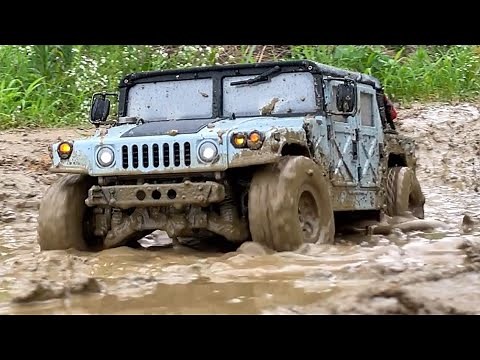 1/10 Scale HG P408 HUMVEE | Mil-Spec HUMMER St. Muddy Off-road Driving 4X4 RC Car
