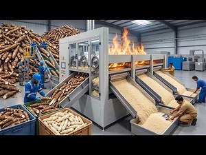 How Cassava Roots Are Turned Into Rice | Inside a Cassava Rice Manufacturing Factory