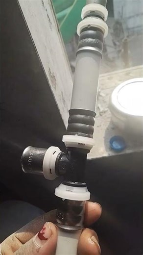 flex pipe joint #construction #plumbingtime #electrical #constructionlife #civilengineering #plumbi