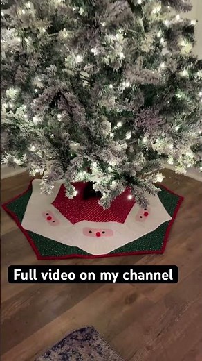 Make Your Own Santa Christmas Tree Skirt | Full Video on Channel