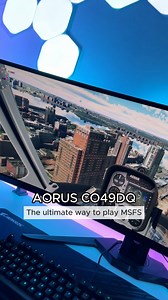 4.7K views · 23 reactions | Ultrawide OLED + Flight Sim = Dream Setup Learn more: https://www.aorus.com/monitors/AORUS-CO49DQ-Gaming-Monitor/Key-Features #GIGABYTE #AORUS #gamingPC #gamingmonitor #CO49DQ | AORUS | Facebook