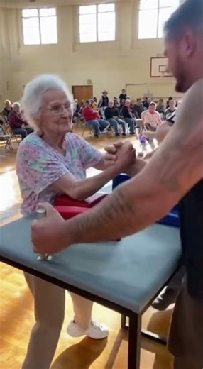 Grandma's Arm Wrestling Win Shocks Everyone!