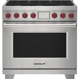 Wolf DF36650/S/P 36" Dual Fuel Range with 6 Burners - Natural Gas