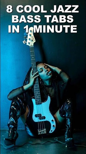 6 Cool & Easy JAZZ Bass Tabs in 1 Minute. #basstabs #jazzbass #basslines #bassguitarlessons