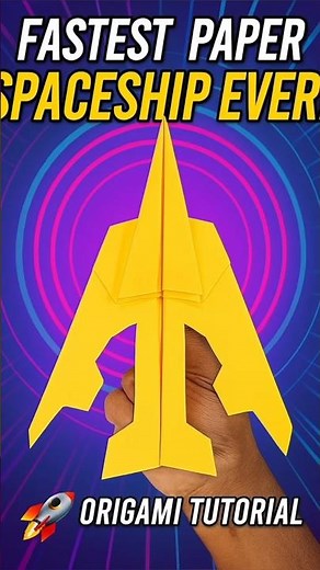 Fastest Paper Spaceship Ever! 🚀 Origami Tutorial