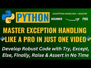 MASTER👌 PYTHON EXCEPTION HANDLING LIKE a PRO in ONE VIDEO👌 Everything You Need to Know!👍