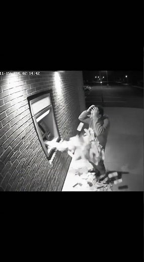 ATM Explodes With Cash at Night!