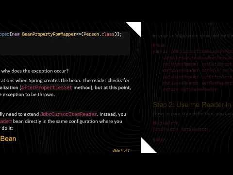 Resolving the Exception on Extending JdbcCursorItemReader in Spring Batch