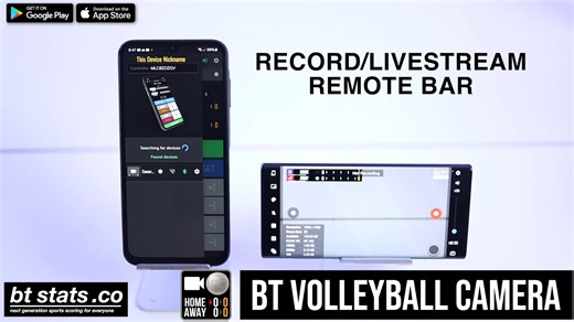 � Remote controller for the BT Volleyball Camera app is...the free BT Volleyball Controller!