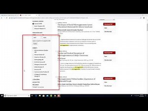 JSTOR database tutorial