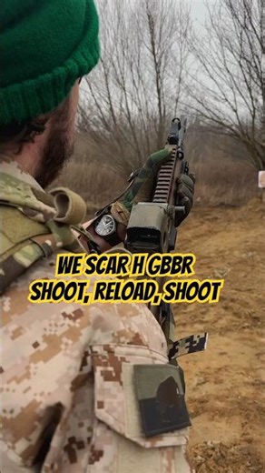 Training with WE SCAR-H gas blowback rifle