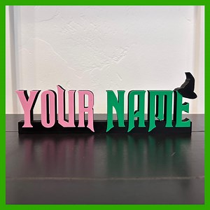 3D Printed Wicked Style Custom Name Plate - Etsy
