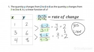 How to Determine If Two Quantities Are Linearly Related | Algebra | Study.com