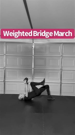 How to do a Weighted Bridge March (Read Description) #dumbbell #core #glutes #deepcore